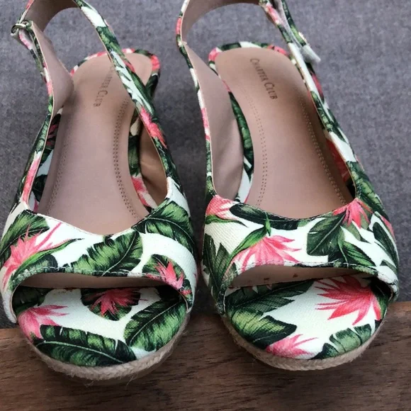 NWOT! - CHARTER CLUB ‘Samiee’ Slingback Espadrille Peep Toe Wedge Sandals - Picture 10 of 13